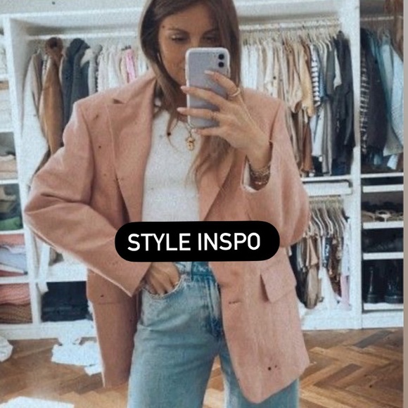 Zara Faux Suede Pink Blazer - Picture 7 of 7